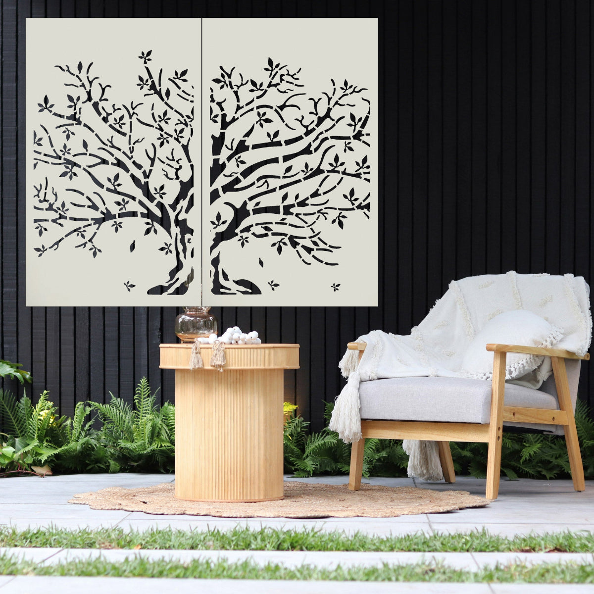 Privacy Screen & Fence Panel  - Autumn Whisper Set Of 2