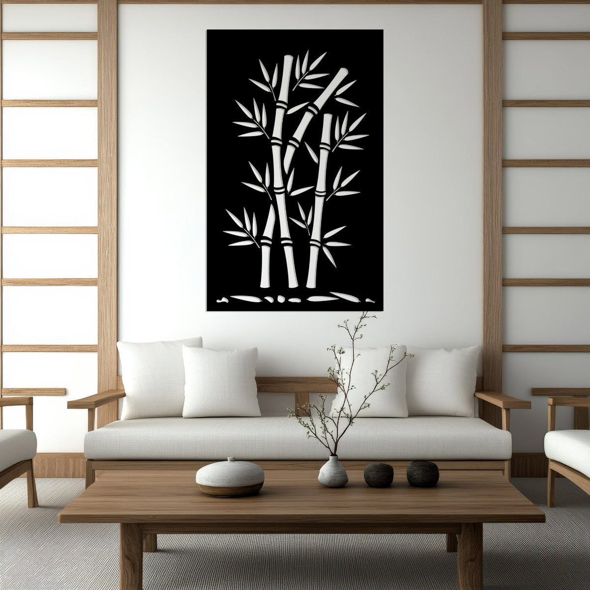Bamboo Stalks- Laser Cut Fence Panel