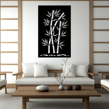 Bamboo Stalks- Laser Cut Fence Panel