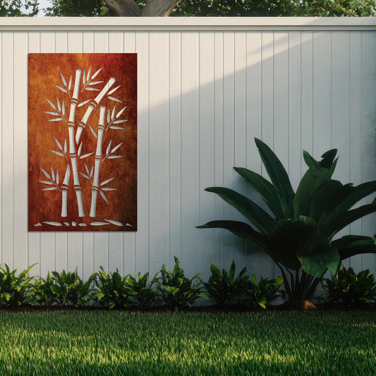 Bamboo Stalks- Laser Cut Fence Panel