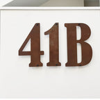 Corten Steel House Numbers Bernard Small (200mm)