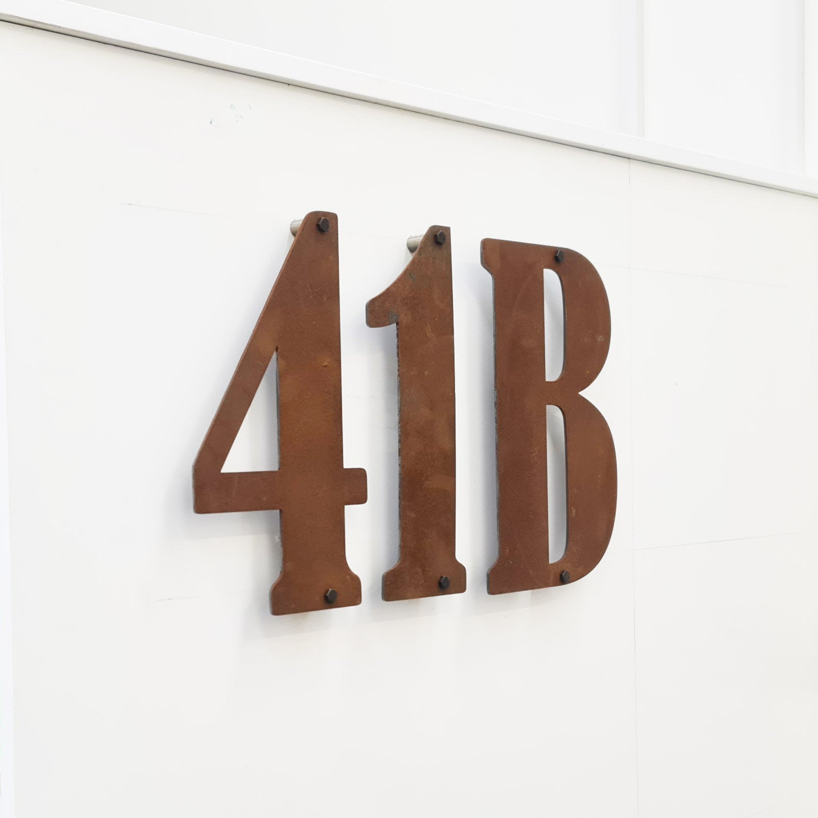 Corten Steel House Numbers Bernard Small (200mm)