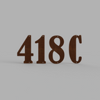 Extra Large Corten Steel House Numbers Bernard (500 mm)