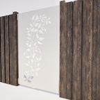 Pedestrian Gates  - Birds I Corten Steel & Powder Coated Aluminium
