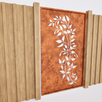Pedestrian Gates  - Birds I Corten Steel & Powder Coated Aluminium