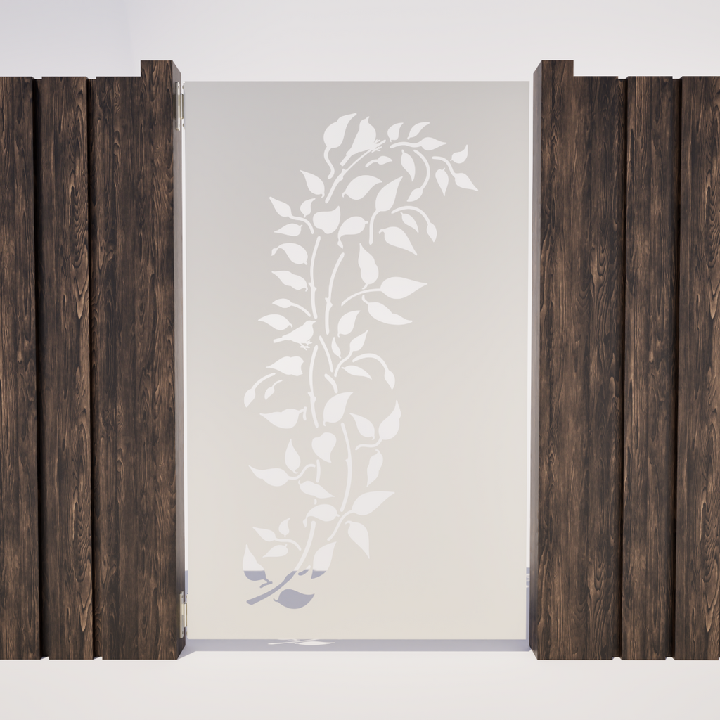 Pedestrian Gates  - Birds I Corten Steel & Powder Coated Aluminium
