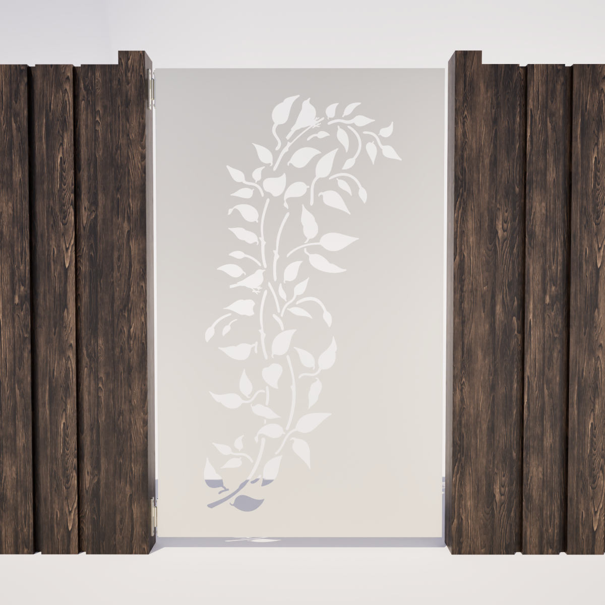 Pedestrian Gates  - Birds I Corten Steel & Powder Coated Aluminium