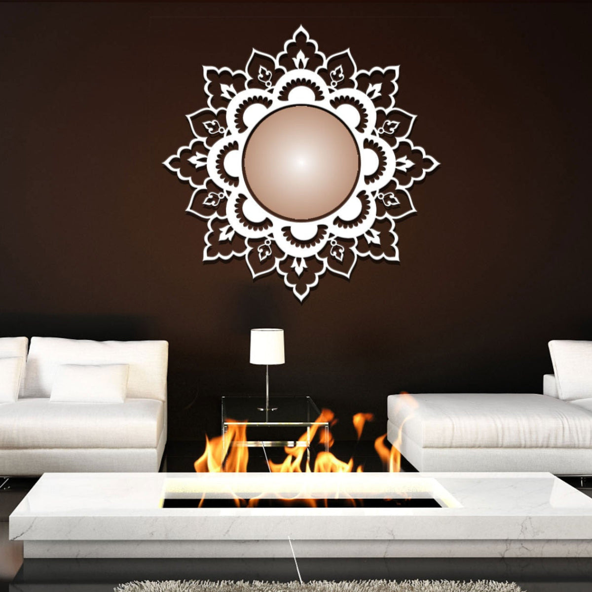 Corten Steel Star Mandala 04 - Laser Cut Outdoor Metal Art