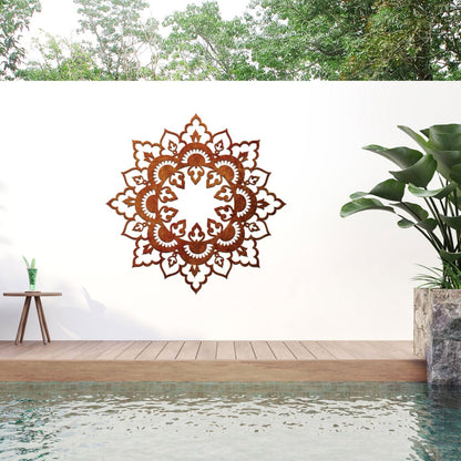 Corten Steel Wall Art - Boho Mandala CR6