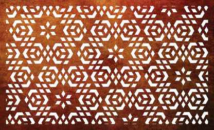 Balustrade & Privacy Panel  - Boho Mark IV - In Corten Steel & Aluminium