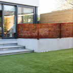 Balustrade & Privacy Panel  - Boho Mark IV - In Corten Steel & Aluminium