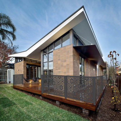 Balustrade & Privacy Panel  - Boho Mark IV - In Corten Steel & Aluminium
