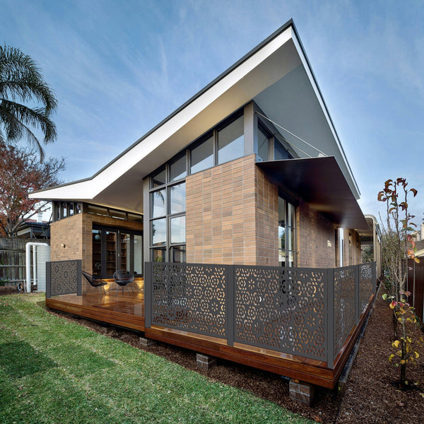 Balustrade & Privacy Panel  - Boho Mark IV - In Corten Steel & Aluminium