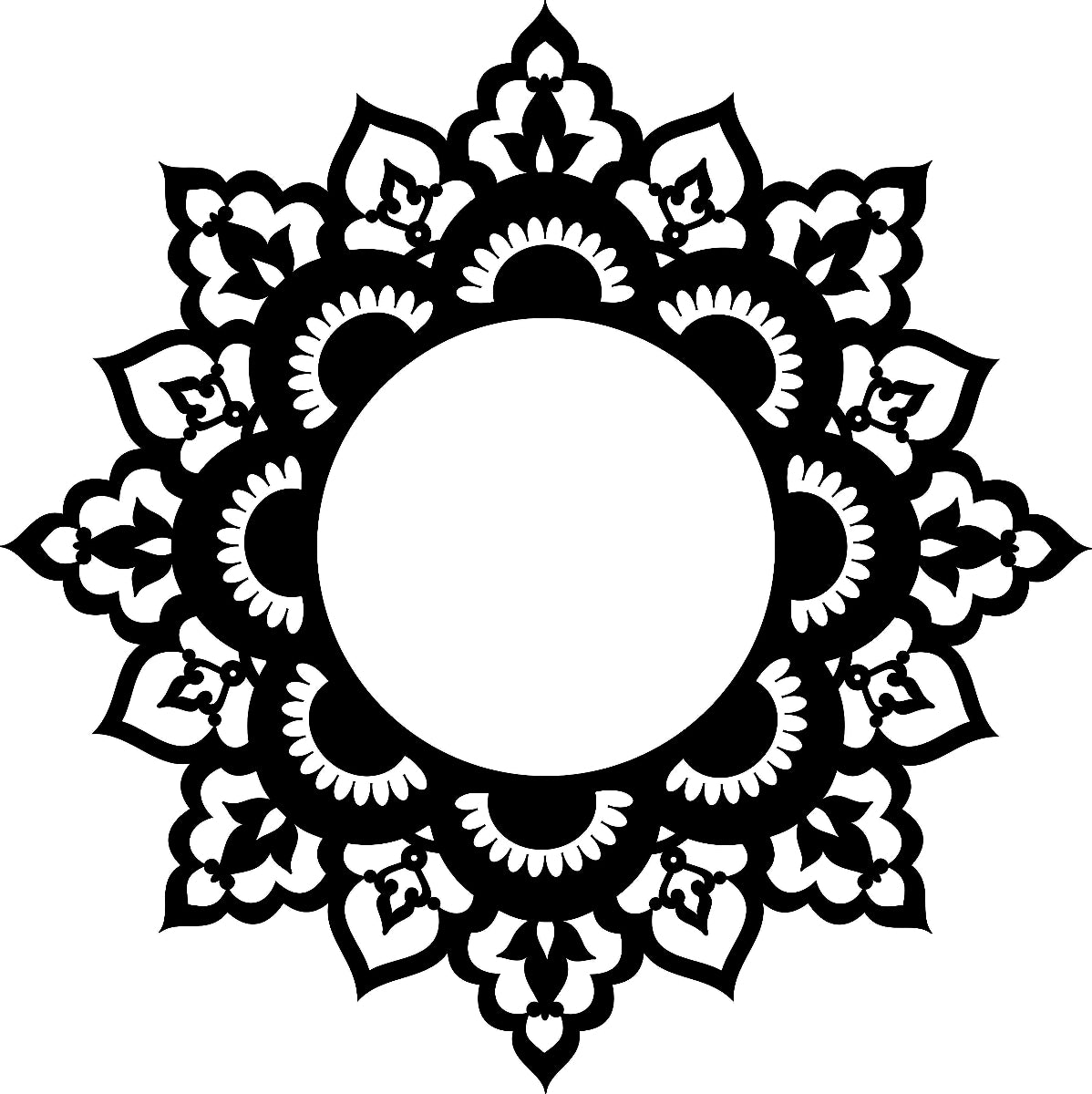 Corten Steel Star Mandala 04 - Laser Cut Outdoor Metal Art