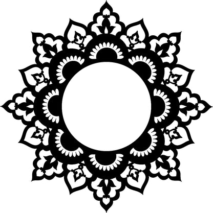 Corten Steel Star Mandala 04 - Laser Cut Outdoor Metal Art