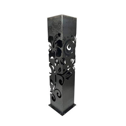 CortenAura Corten Steel Sculpture - Hibiscus - Koru