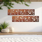 Corten Steel Fence Runner and Detailing Panel- Botanical