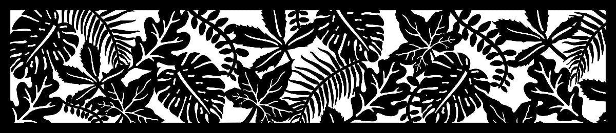 Corten Steel Fence Runner and Detailing Panel- Botanical