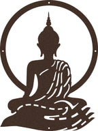 Buddha In Meditation - Laser Cut Metal Wall Art