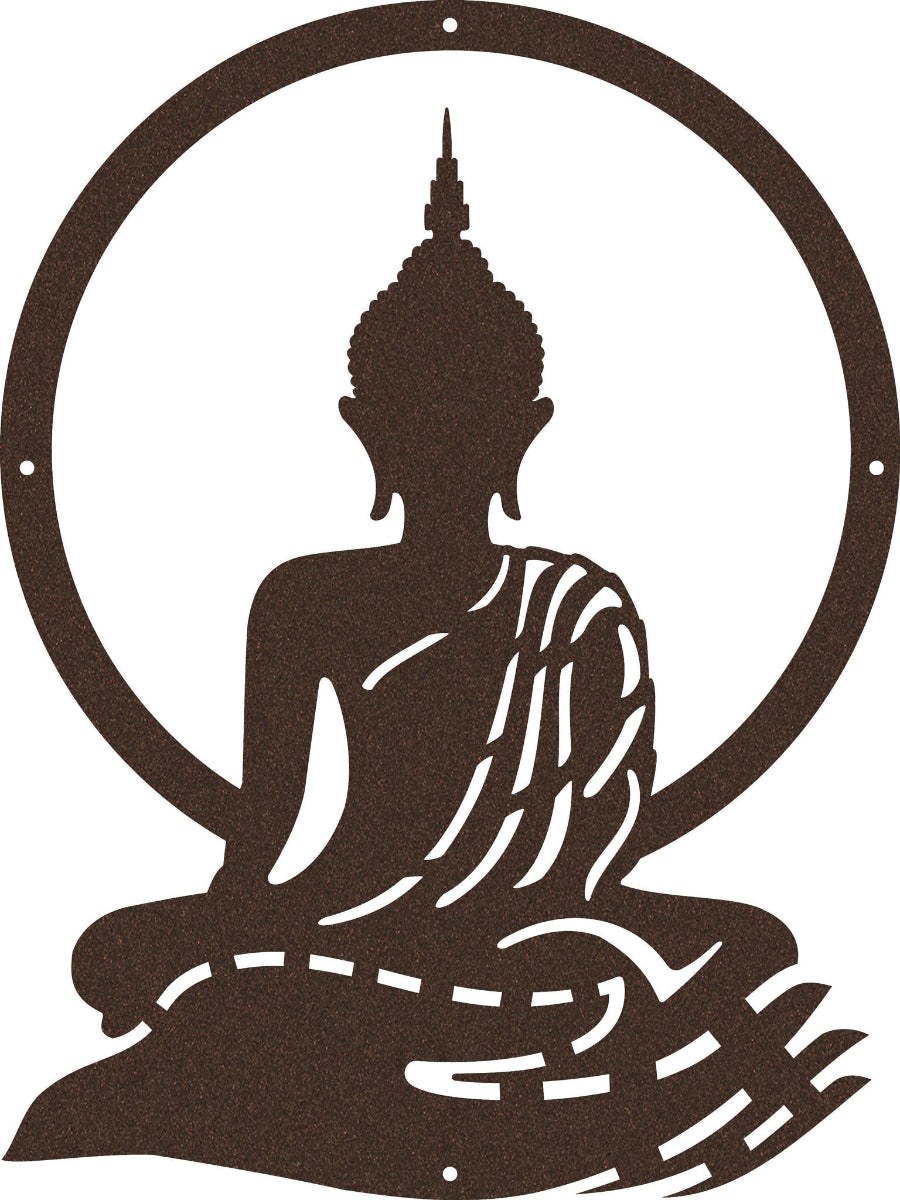 Buddha In Meditation - Laser Cut Metal Wall Art