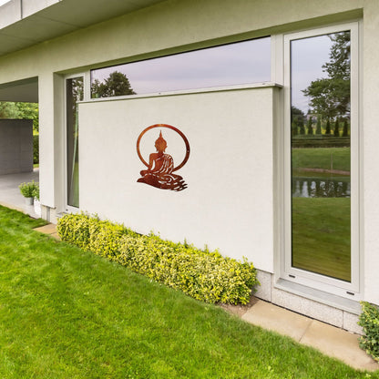 Buddha In Meditation - Laser Cut Metal Wall Art