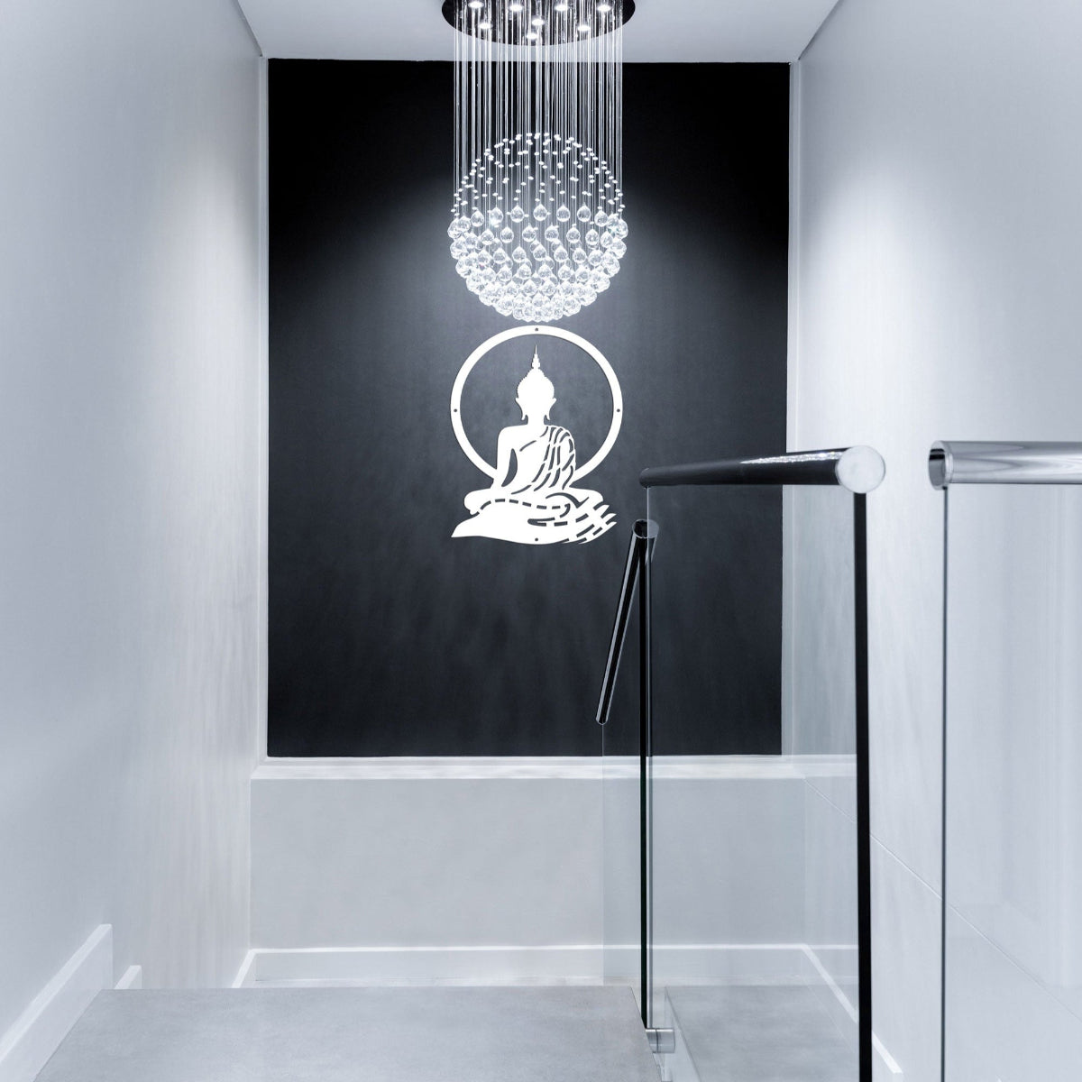 Buddha In Meditation - Laser Cut Metal Wall Art