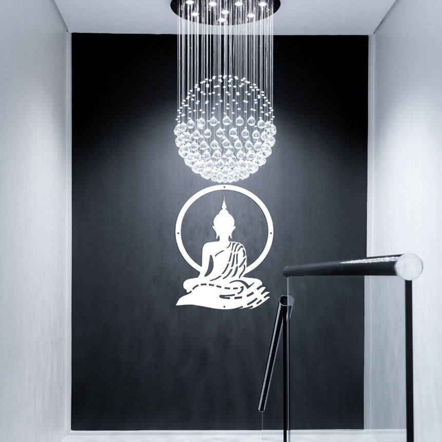 Buddha In Meditation - Laser Cut Metal Wall Art