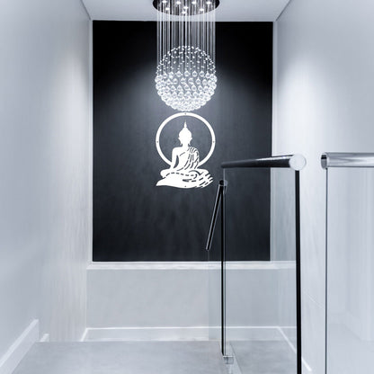 Buddha In Meditation - Laser Cut Metal Wall Art