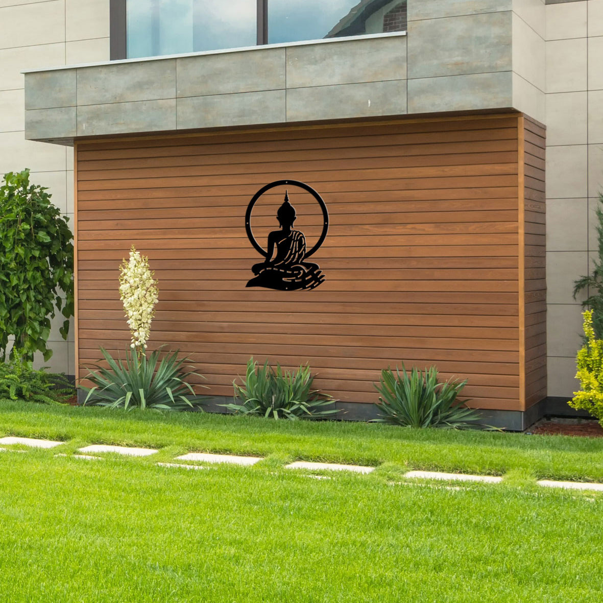Buddha In Meditation - Laser Cut Metal Wall Art