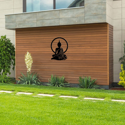 Buddha In Meditation - Laser Cut Metal Wall Art