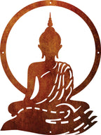 Buddha In Meditation - Laser Cut Metal Wall Art