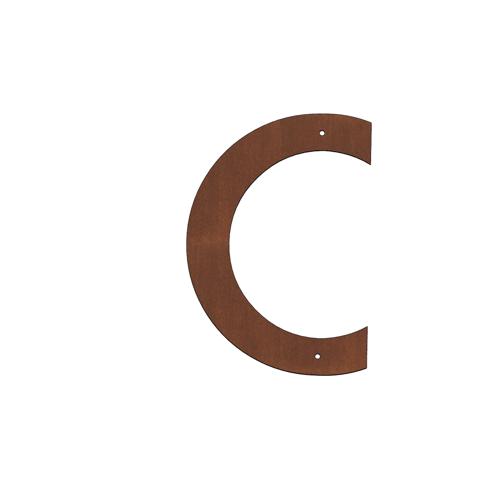 Corten Steel House Numbers "Highway" Small (200 mm)