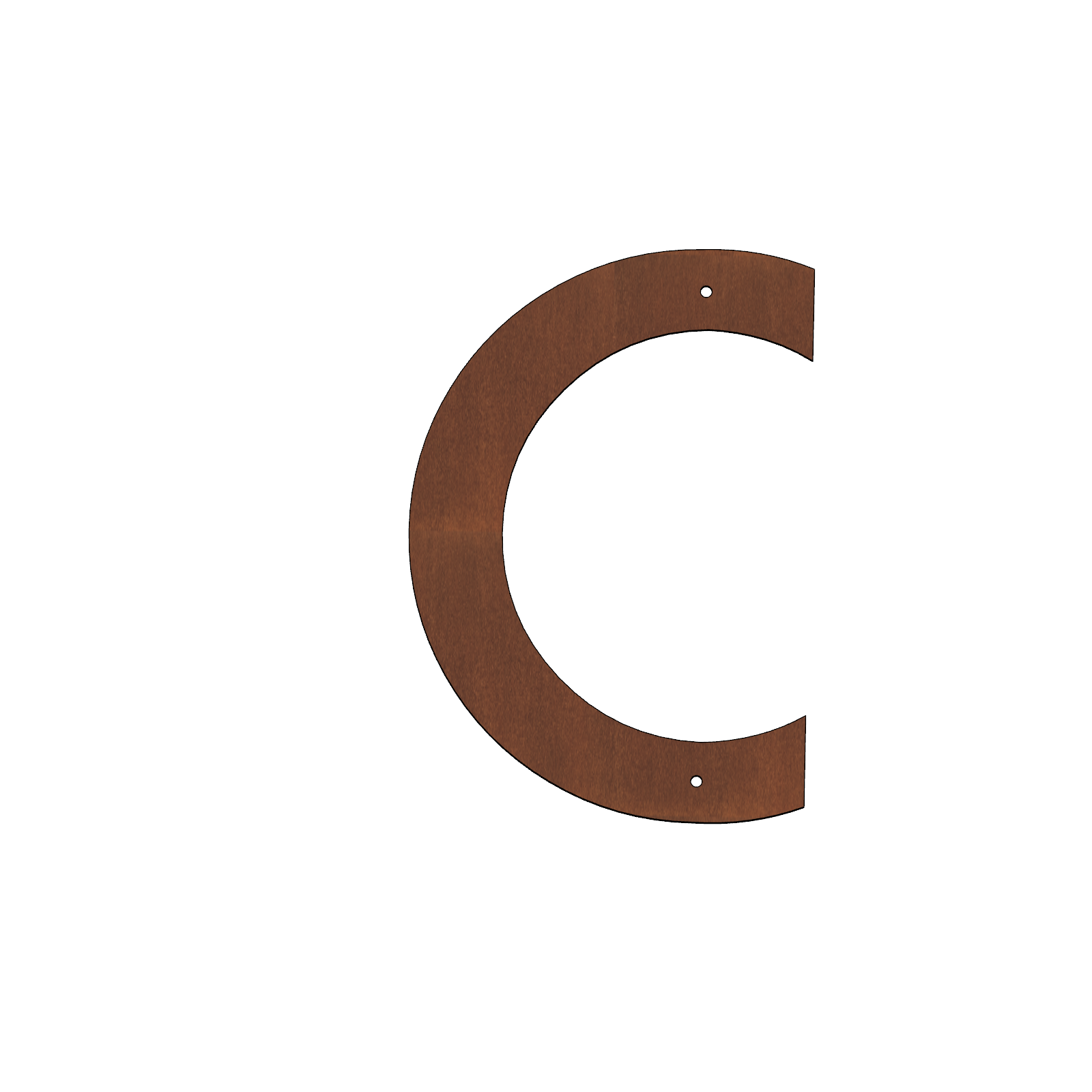 Corten Steel House Numbers "Highway" Small (200 mm)