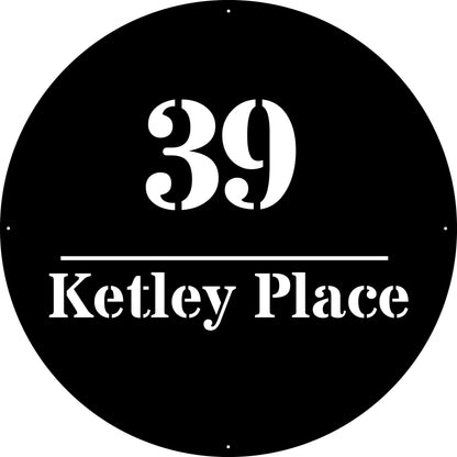 House Address Sign - Small 40cm Circular