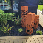 Corten Steel Sculptures with developed patina