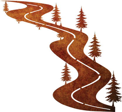 Country Road- Rusty Garden Art