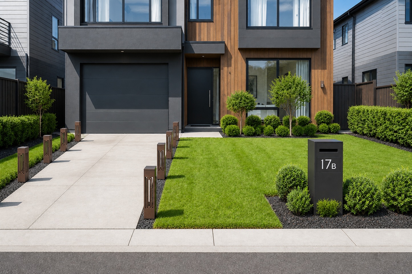 CurvaGrid - Landscape Solar Glow Bollards