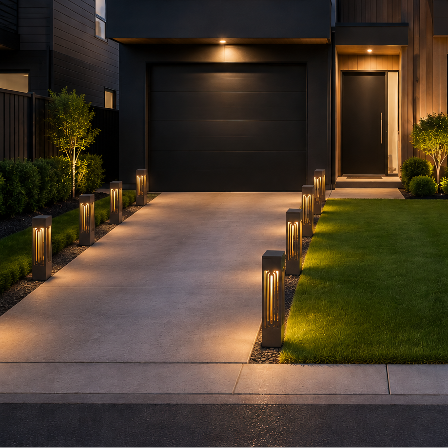 CurvaGrid - Landscape Solar Glow Bollards