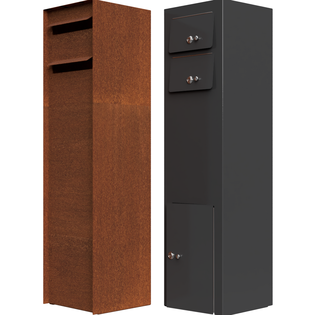 "SONI" Double Slot Tower Type Free Standing Letterbox