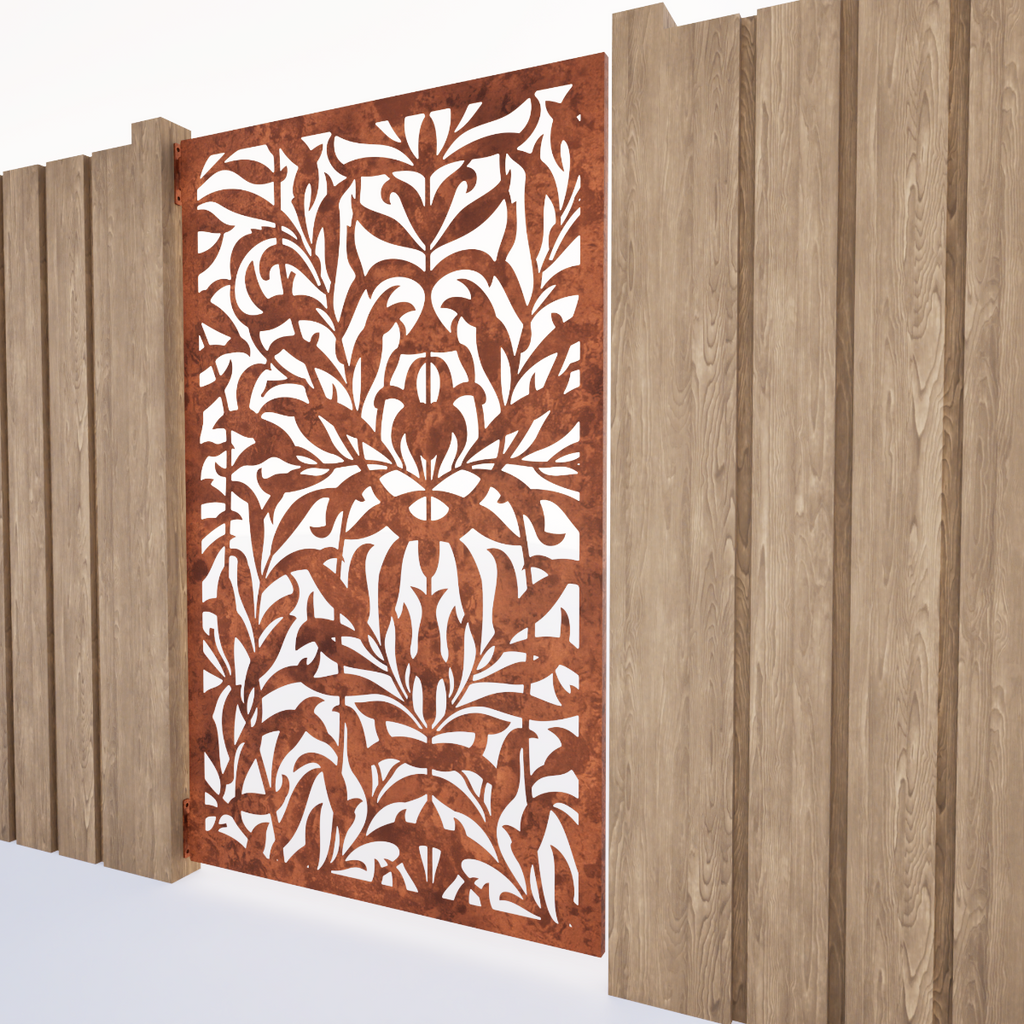Pedestrian Gate  - Drop Leaf I Corten Steel Or Powder Coated Aluminium