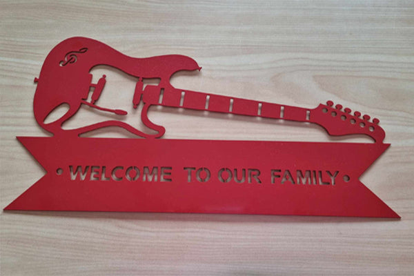 Powder Coated Electric Guitar Monogram -  ** Clearance **