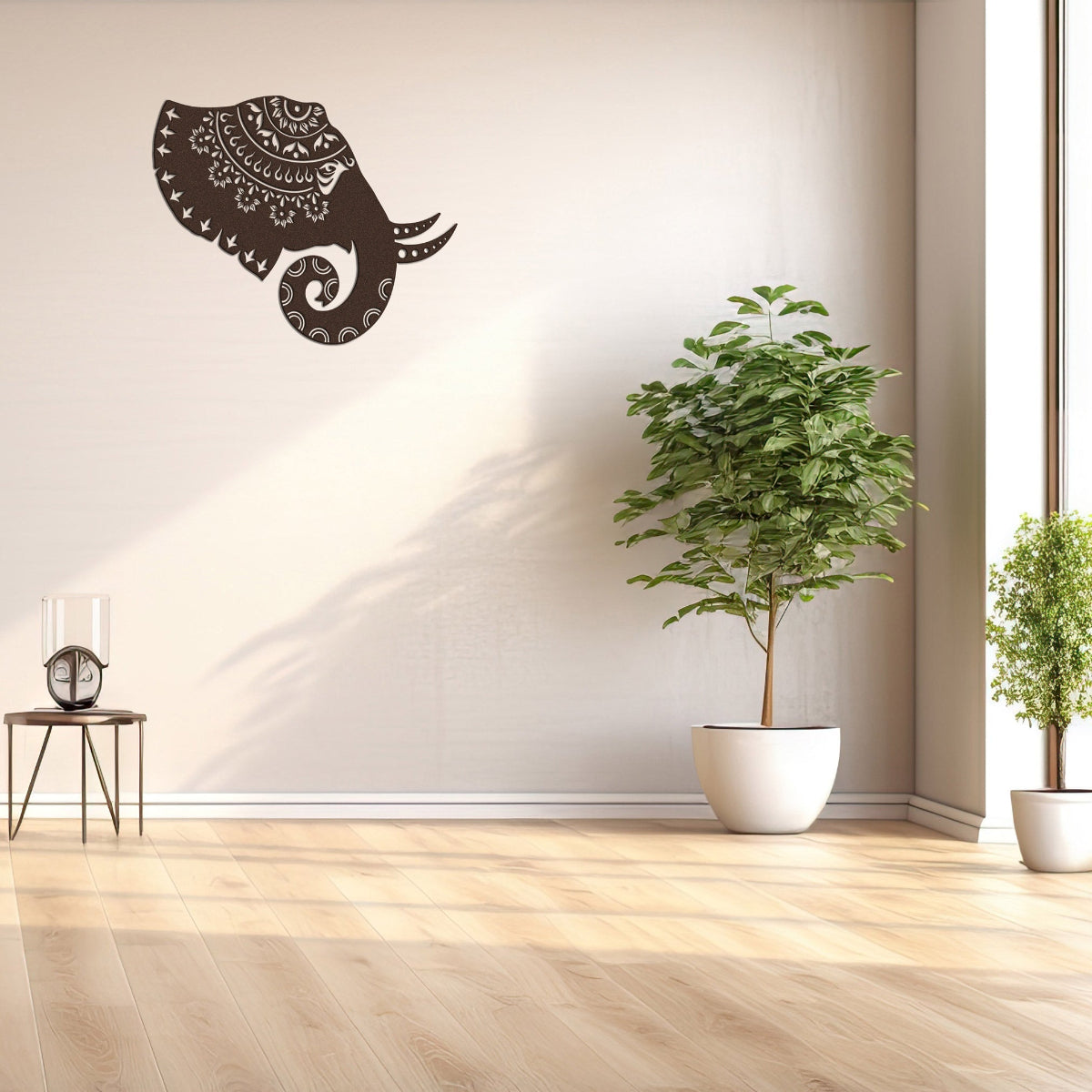 Elephant Mandala - Laser Cut Wall Art Feature