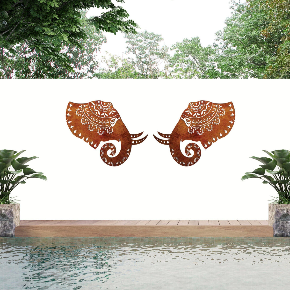 Elephant Mandala - Laser Cut Wall Art Feature