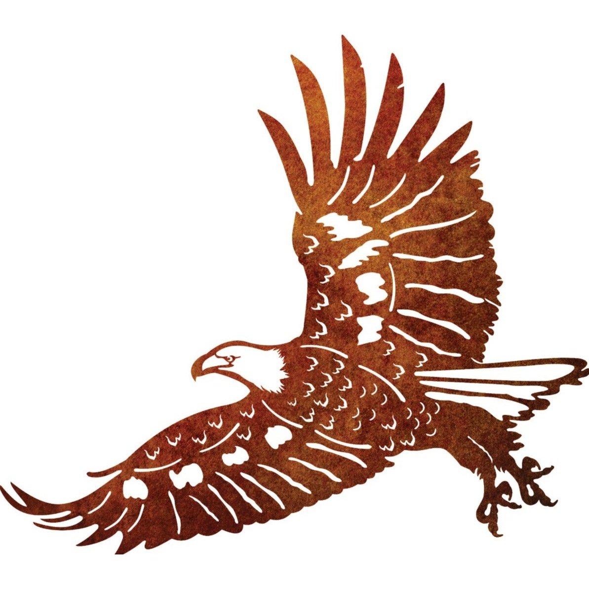 "Majestic Flight: Eagle in the Sky" Laser Cut Metal Wall Art