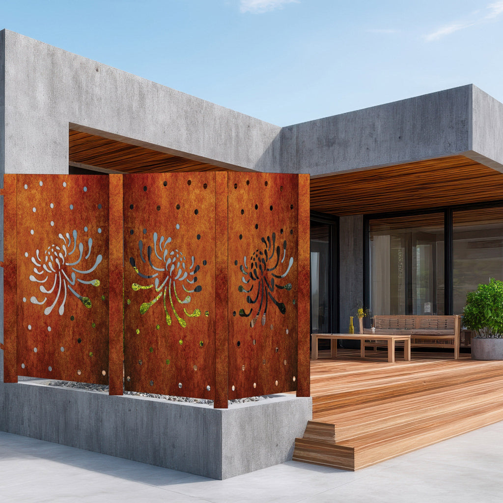 Fence Panels & Privacy Screen - Flower & Polka (Single)