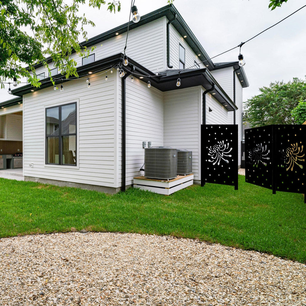 Fence Panels & Privacy Screen - Flower & Polka (Single)