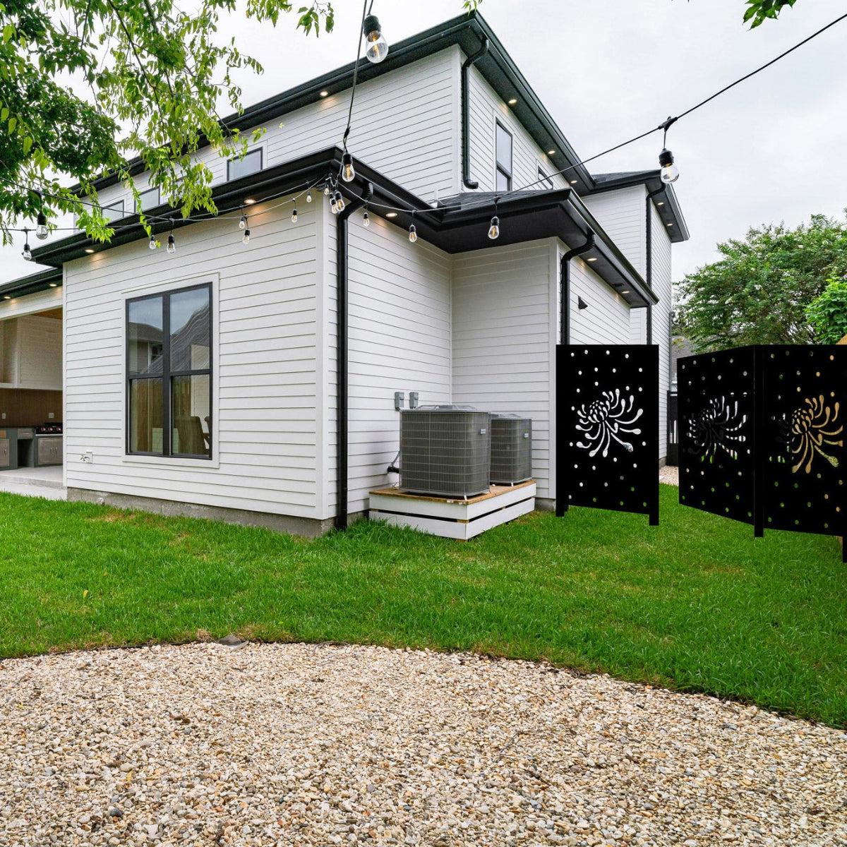 Fence Panels & Privacy Screen - Flower & Polka (Single)