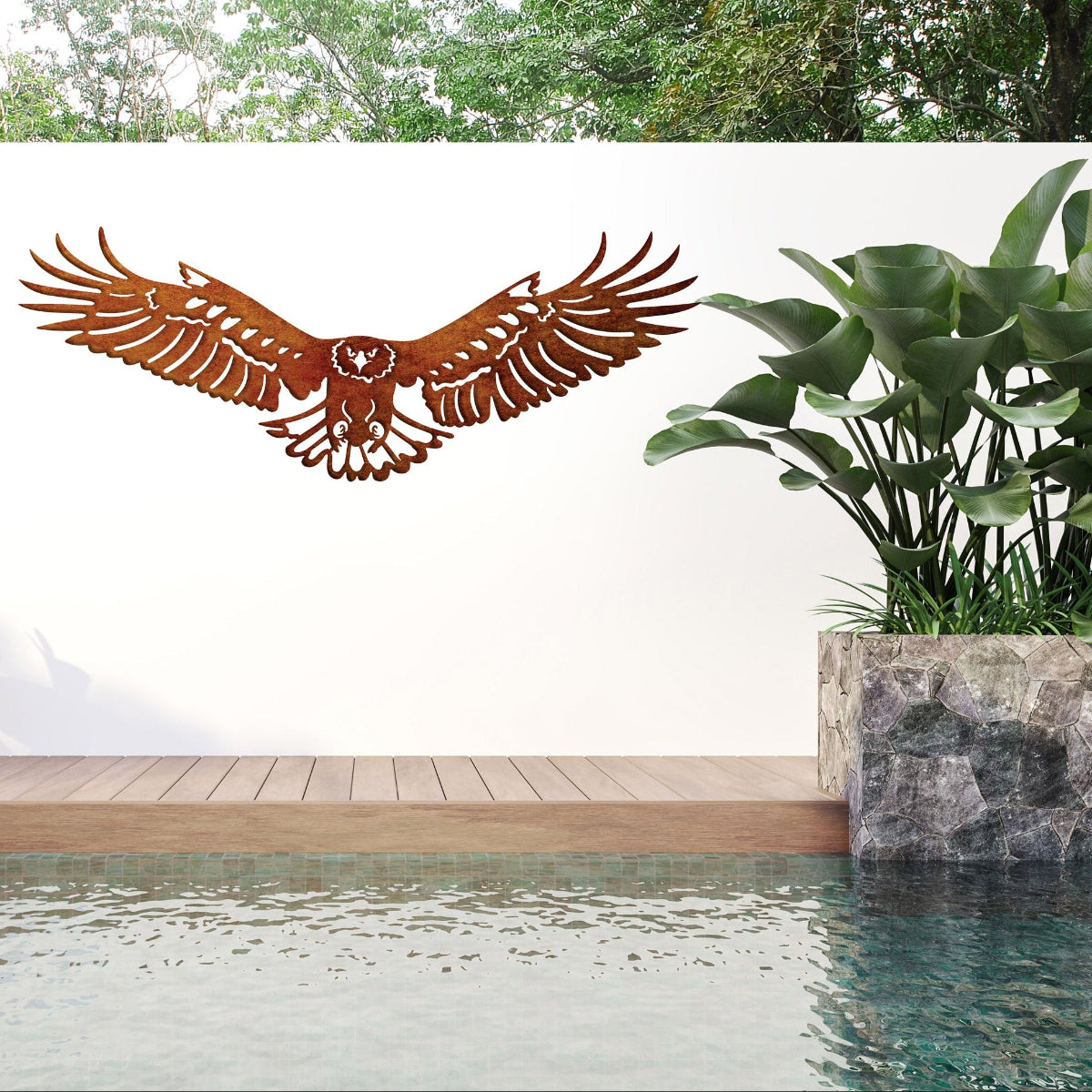The Flying Eagle  - Symbol of Strength Metal Art
