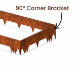 200 mm TerraEdge Rigid  Heavy Duty Corten Steel Garden Edging