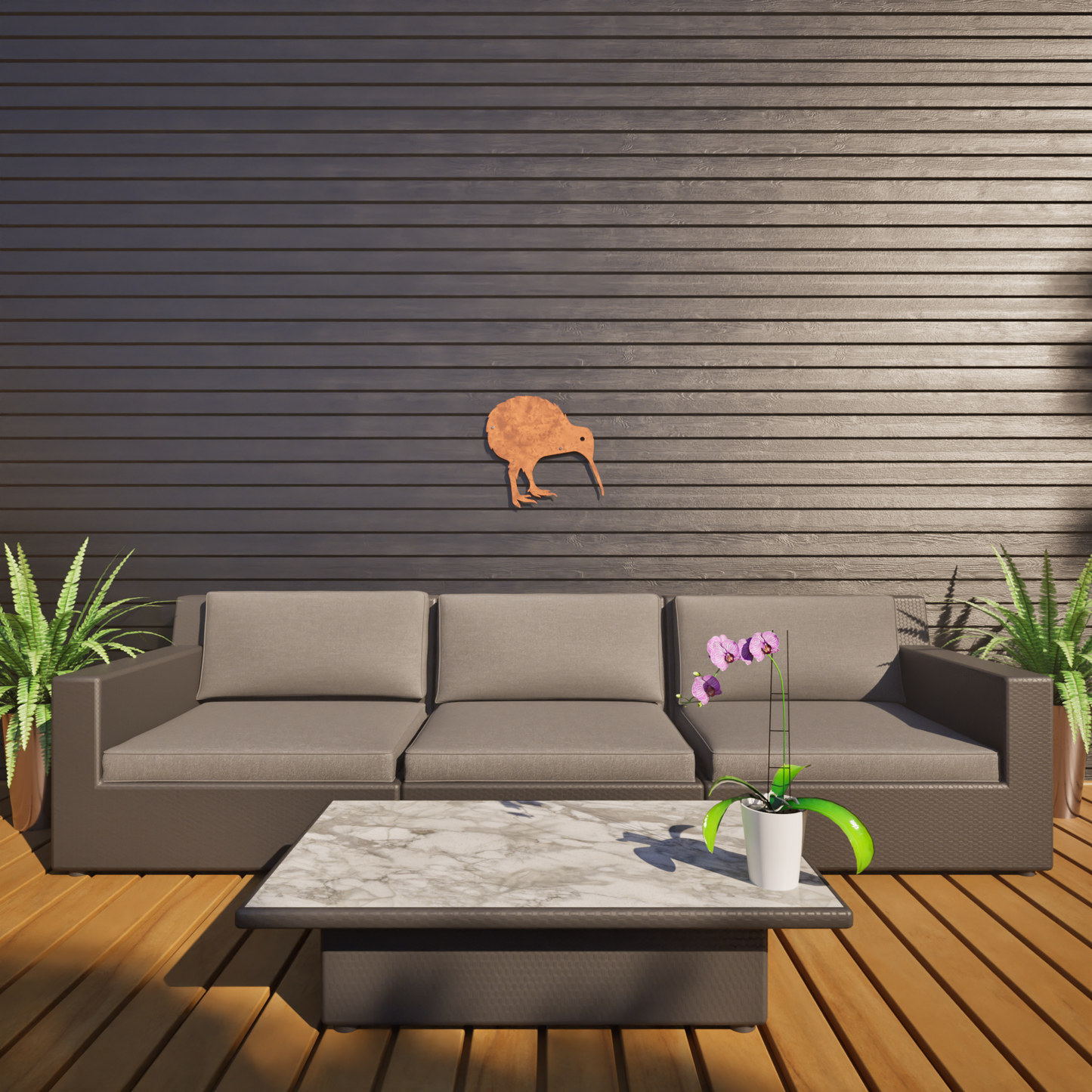 Corten Steel Kiwi Wall Art